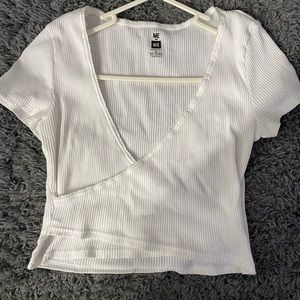 White wrap top